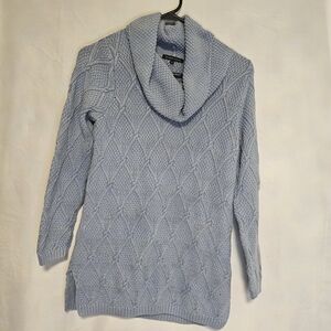 JEANNE PIERRE Soft Blue Cowl Neck Sweater Womens Medium